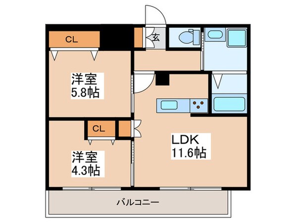 フレンシア下井草の物件間取画像